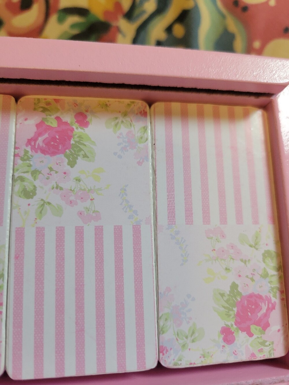Laura Ashley English Garden Floral Dominoes Set Shabby Chic Cottagecore Pastel - Picture 12 of 16